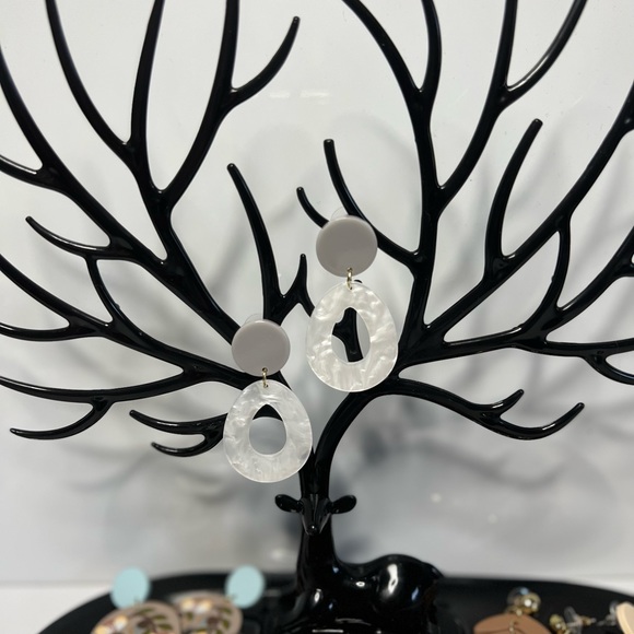 Acrylic Statement Earrings - Picture 3 of 3